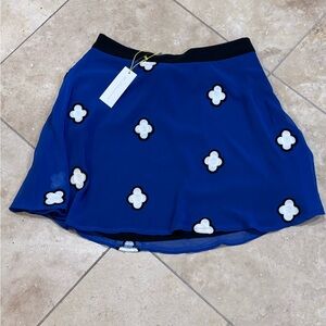 BCBG Blue Skirt with White Accents NWT